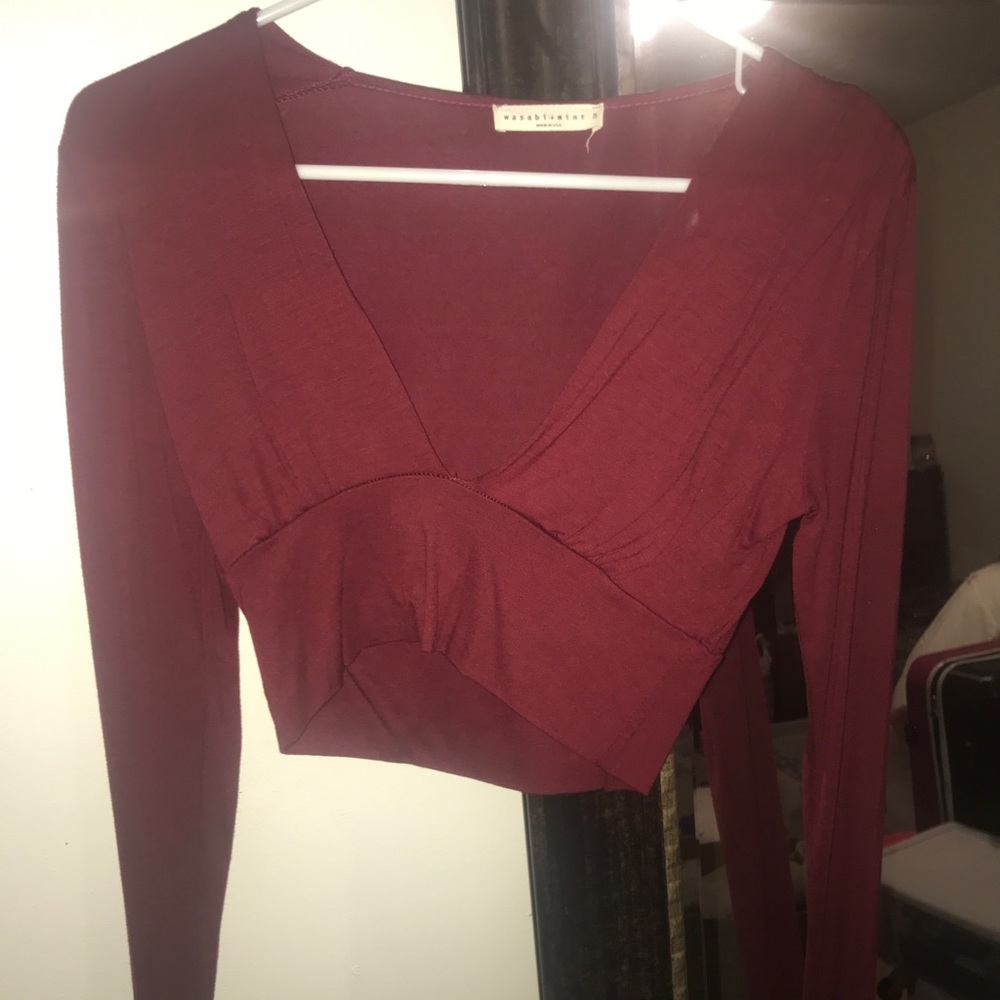 V neck crop top